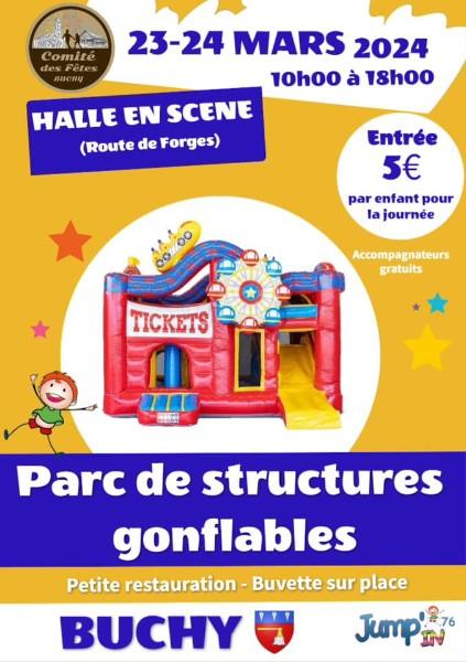 Parc de structures gonflables de Buchy le 23 & 24 mars 2024