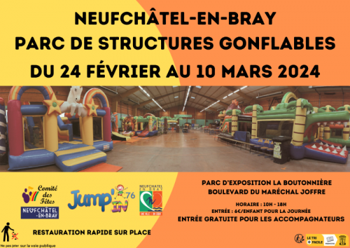 24 février 2024 au 10 mars 2024 Parc de structures gonflables de neufchâtel en Bray